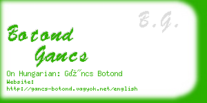 botond gancs business card